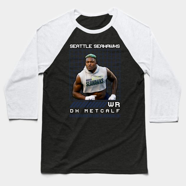 DK METCALF - WR - SEATTLE SEAHAWKS Baseball T-Shirt by Mudahan Muncul 2022